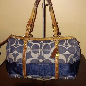 COACH EUC DENIM SATCHEL